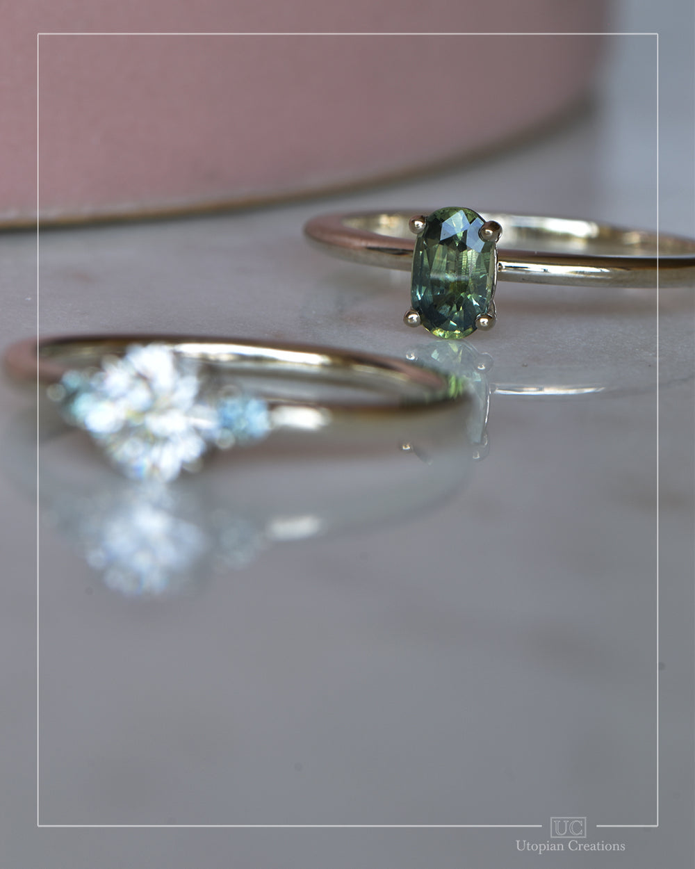 Lyric - Green Australian Sapphire Ring