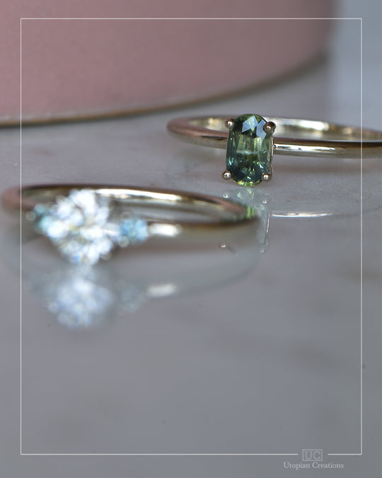 Lyric - Green Australian Sapphire Ring