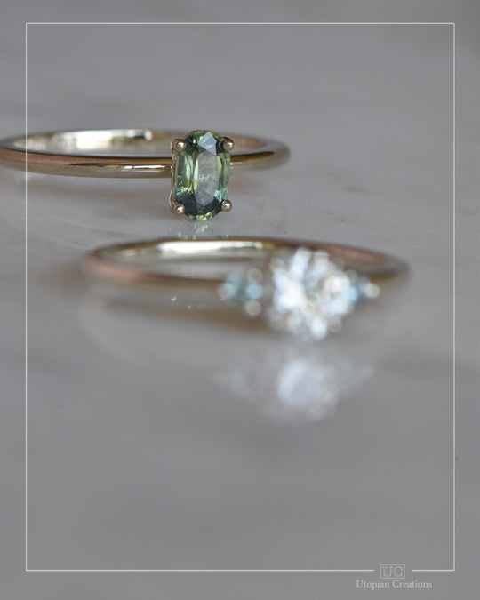 Lyric - Green Australian Sapphire Ring