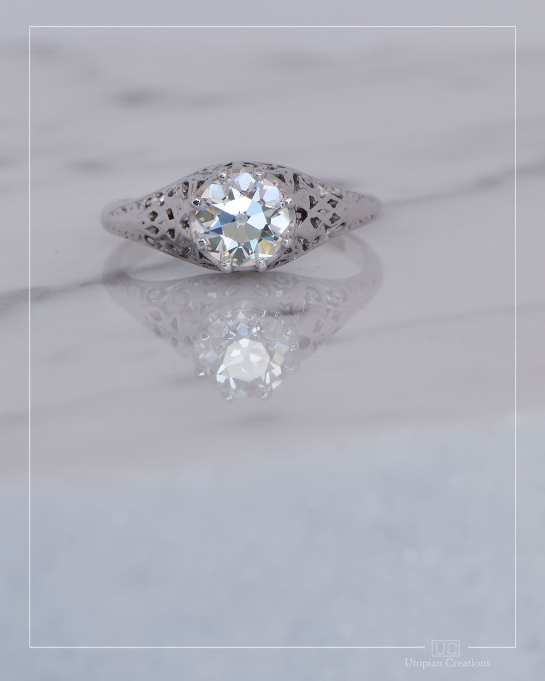 Lavinia — Antique Ring - 18k White Gold