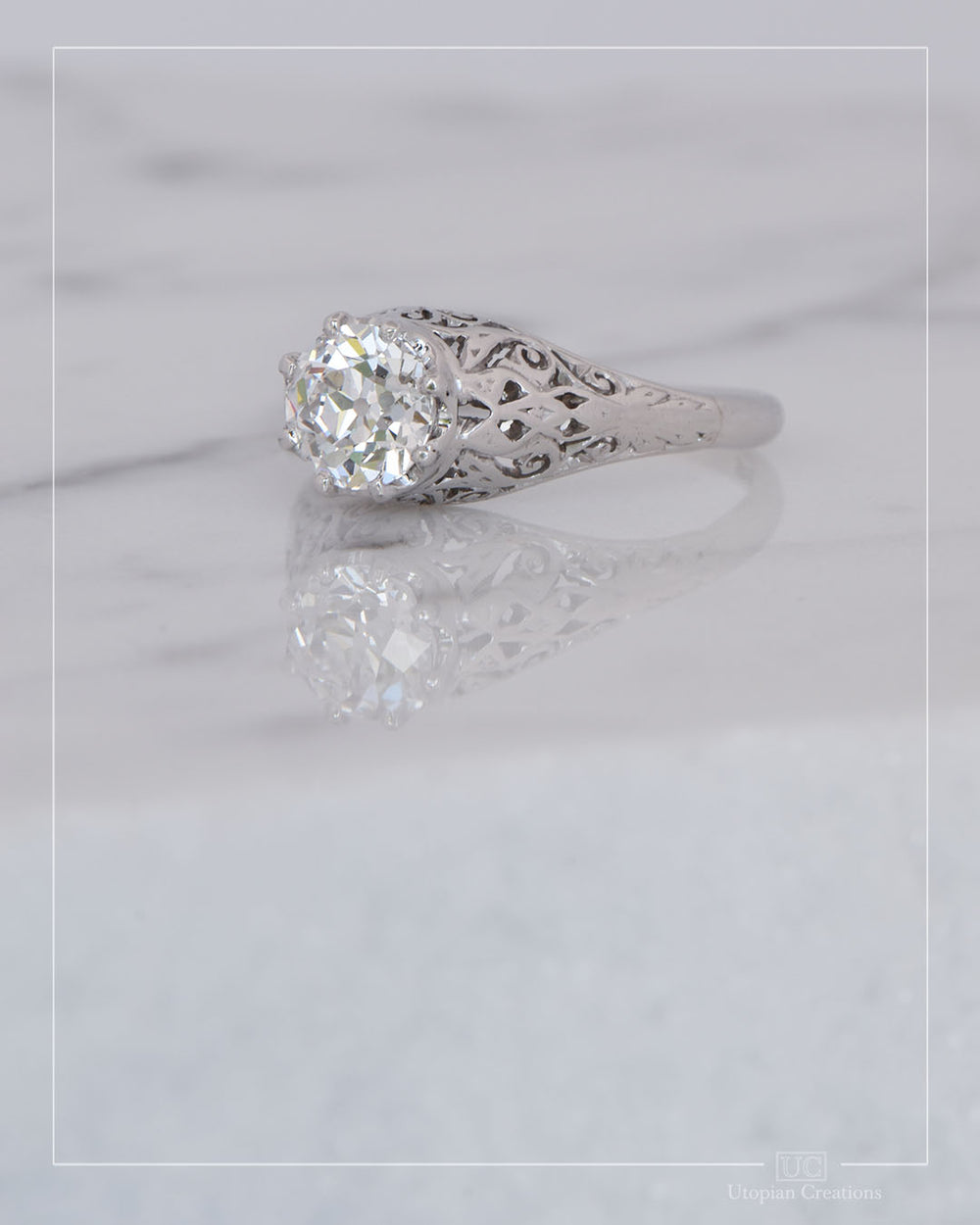 Lavinia — Antique Ring - 18k White Gold