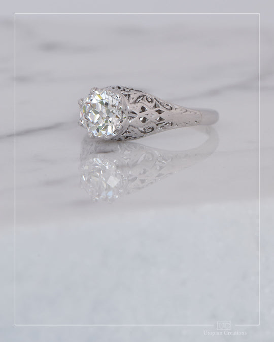 Lavinia — Antique Ring - 18k White Gold