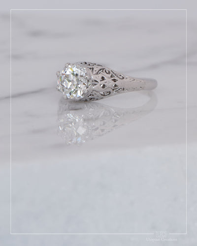 Lavinia — Antique Ring - 18k White Gold