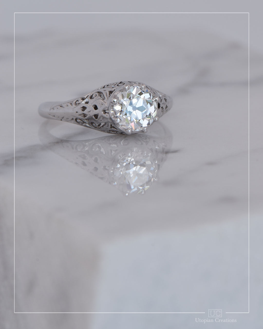 Lavinia — Antique Ring - 18k White Gold