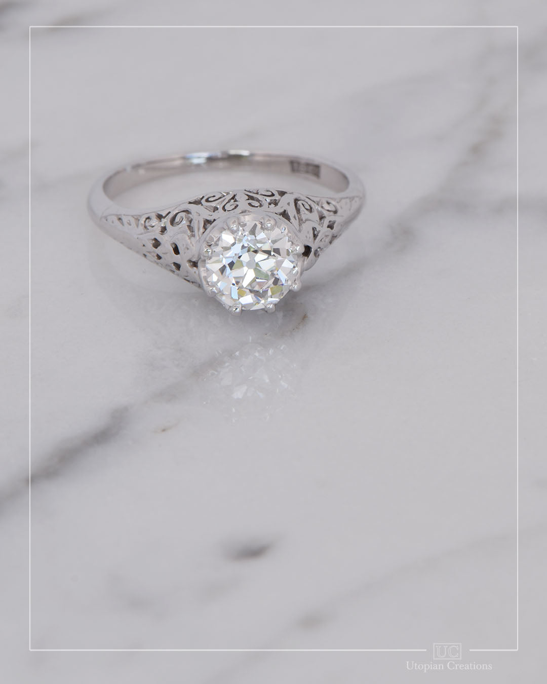 Lavinia — Antique Ring - 18k White Gold