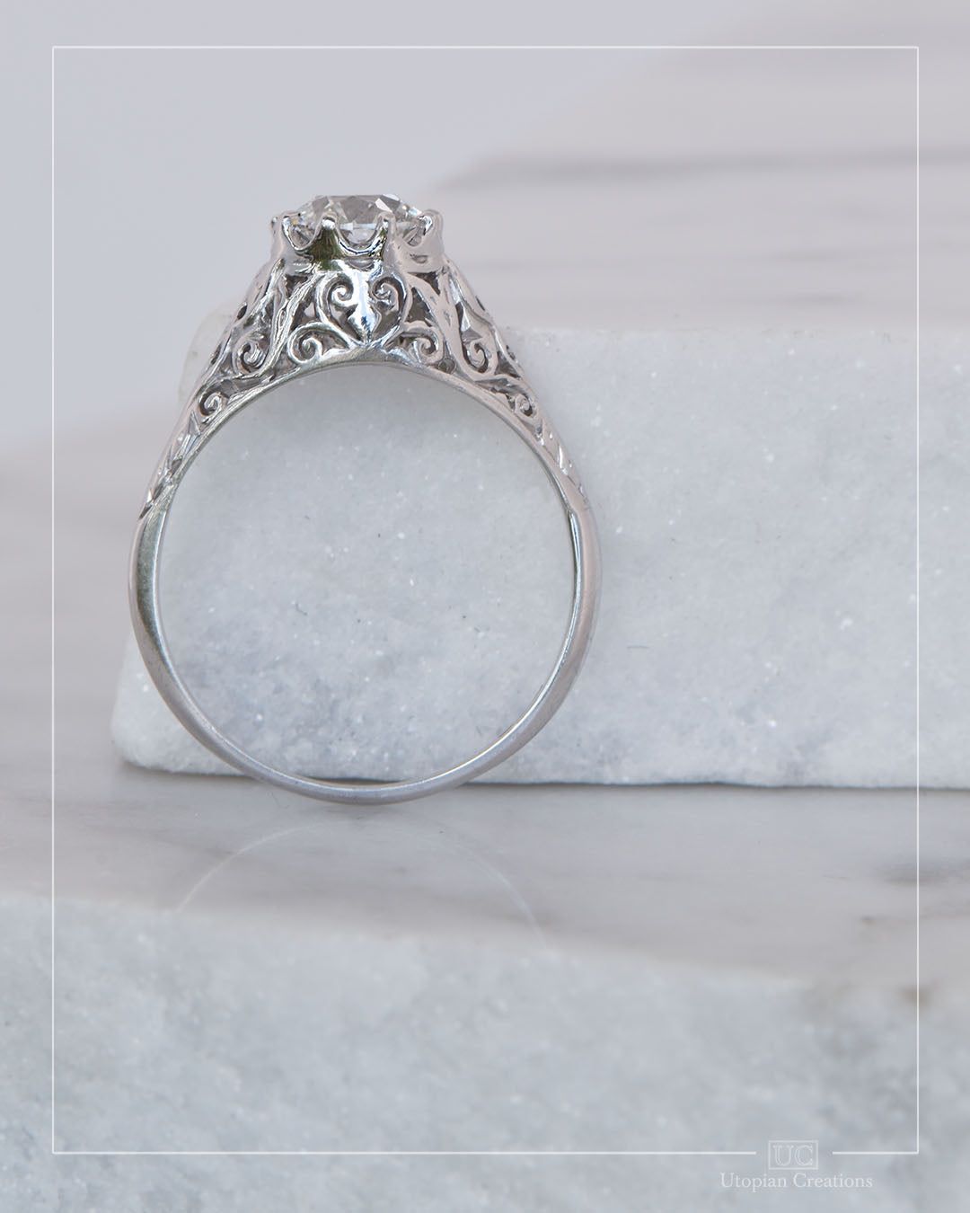 Lavinia — Antique Ring - 18k White Gold
