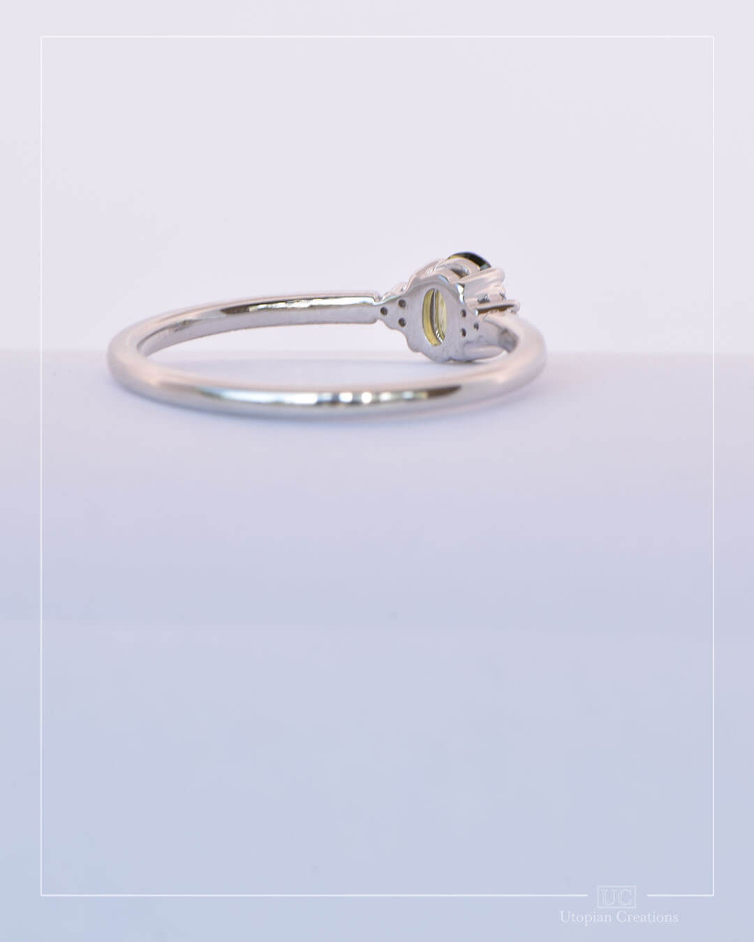 Lyra - Green Australian Sapphire and Diamond Ring
