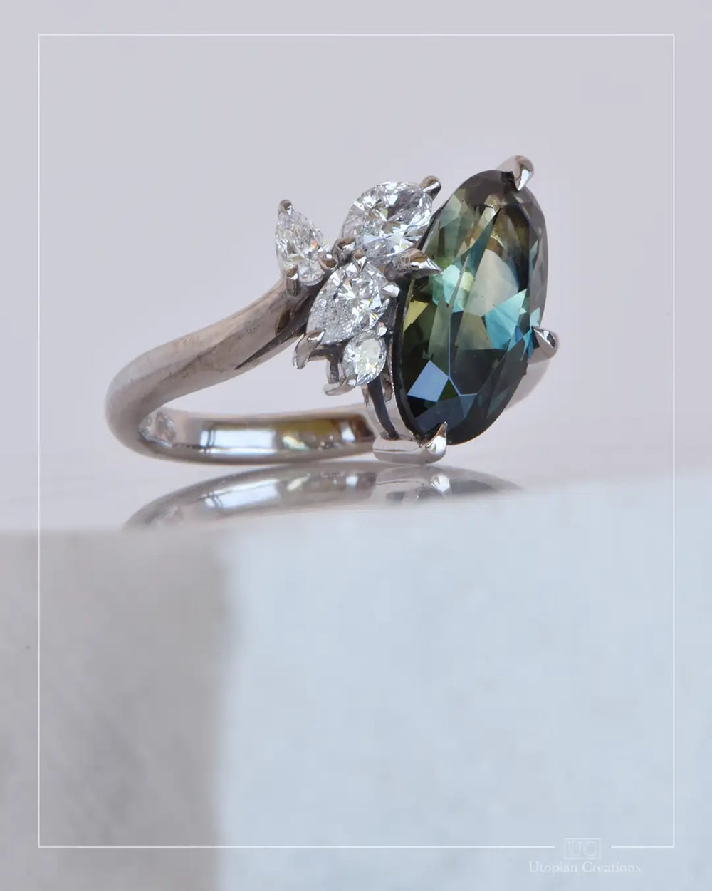 Margaret - Australian Parti Sapphire & Lab Diamonds