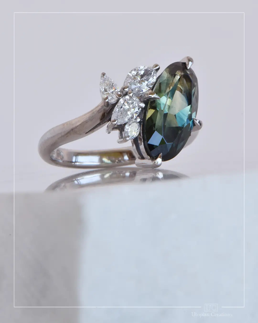 Margaret - Australian Parti Sapphire &amp; Lab Diamonds