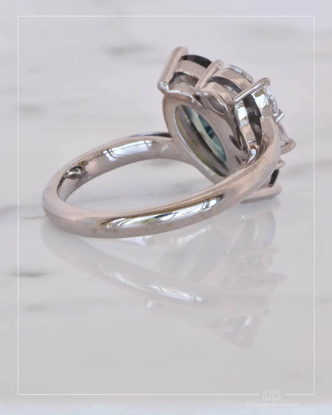 Margaret - Australian Parti Sapphire &amp; Lab Diamonds