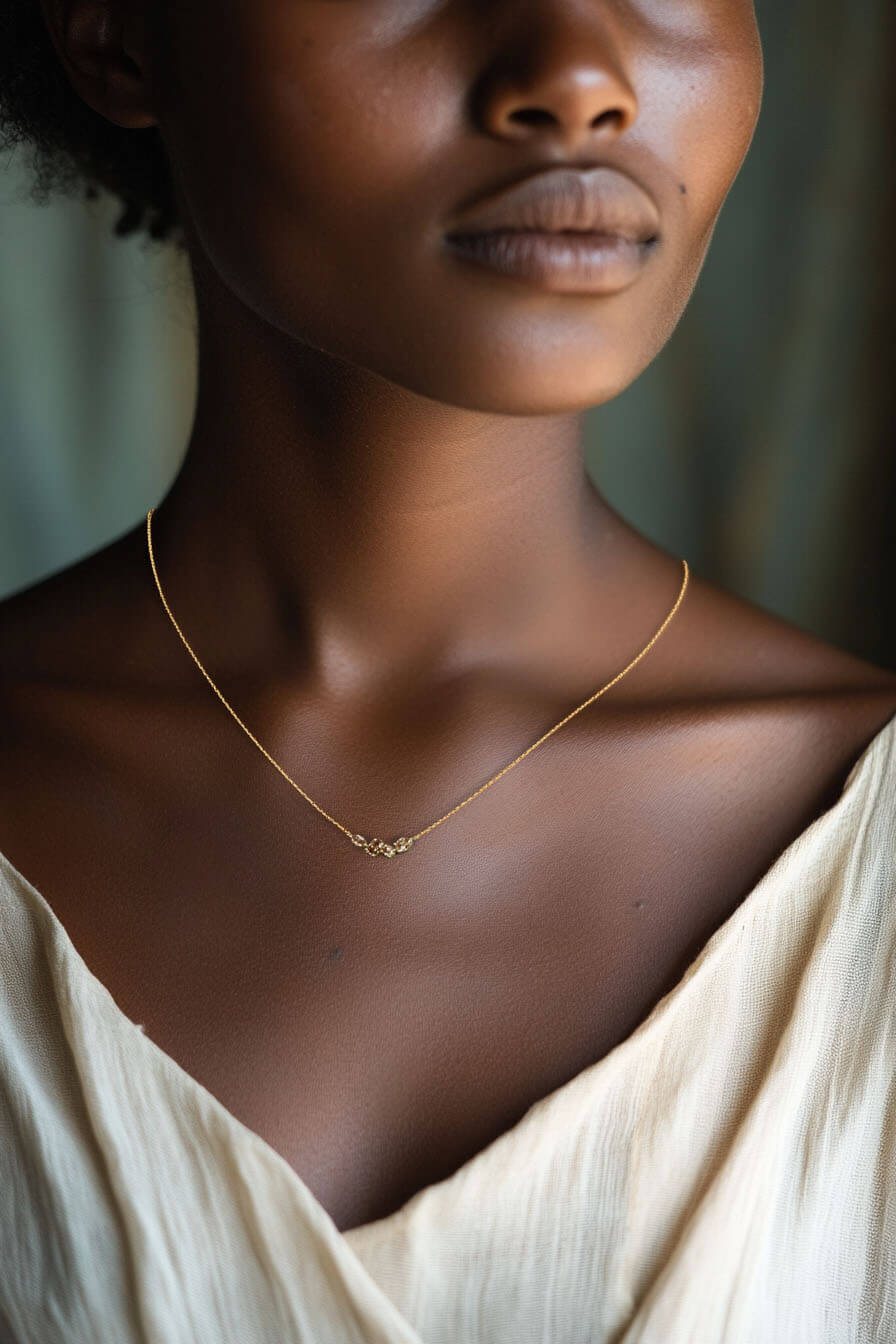 Aurora Necklace - Australian Argyle Champagne Diamonds - 18k Yellow Gold