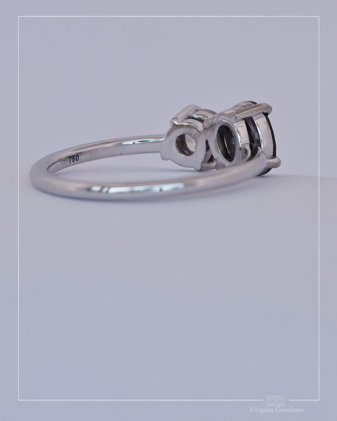 Nerida – Toi et Moi Sapphire & Antique Diamond Ring