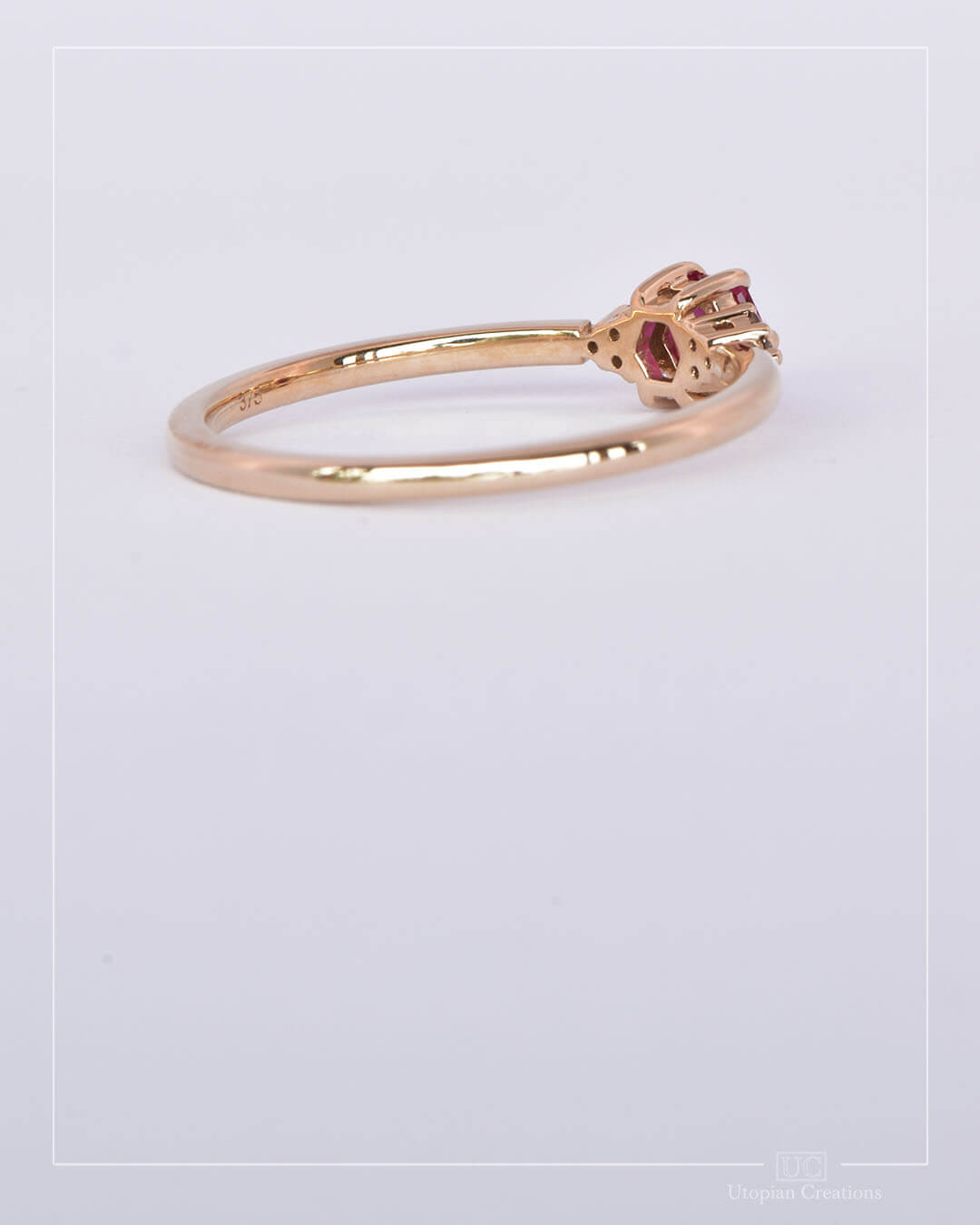 Orla - Red Ruby and Argyle Diamond Ring