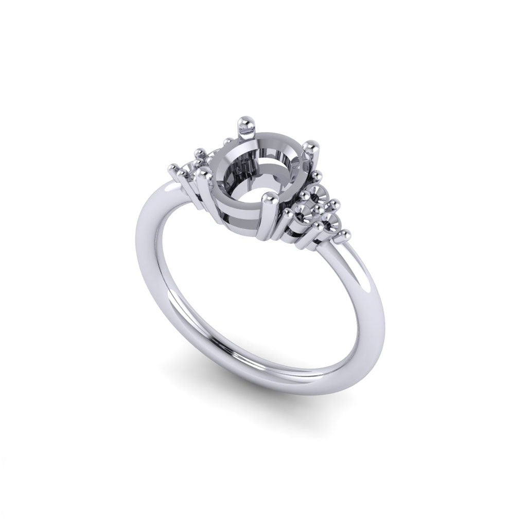 Juniper - Ring Only, Choose The Main Gemstone Separately