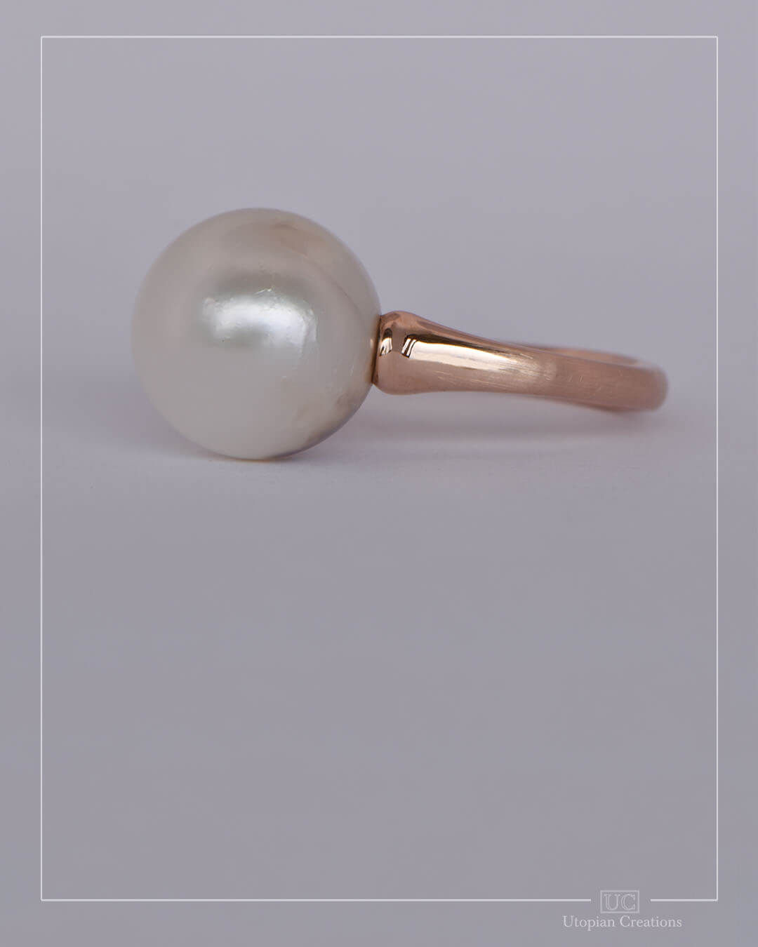 Klaia - Australian South Sea Pearl and Australian Rose Gold Ring