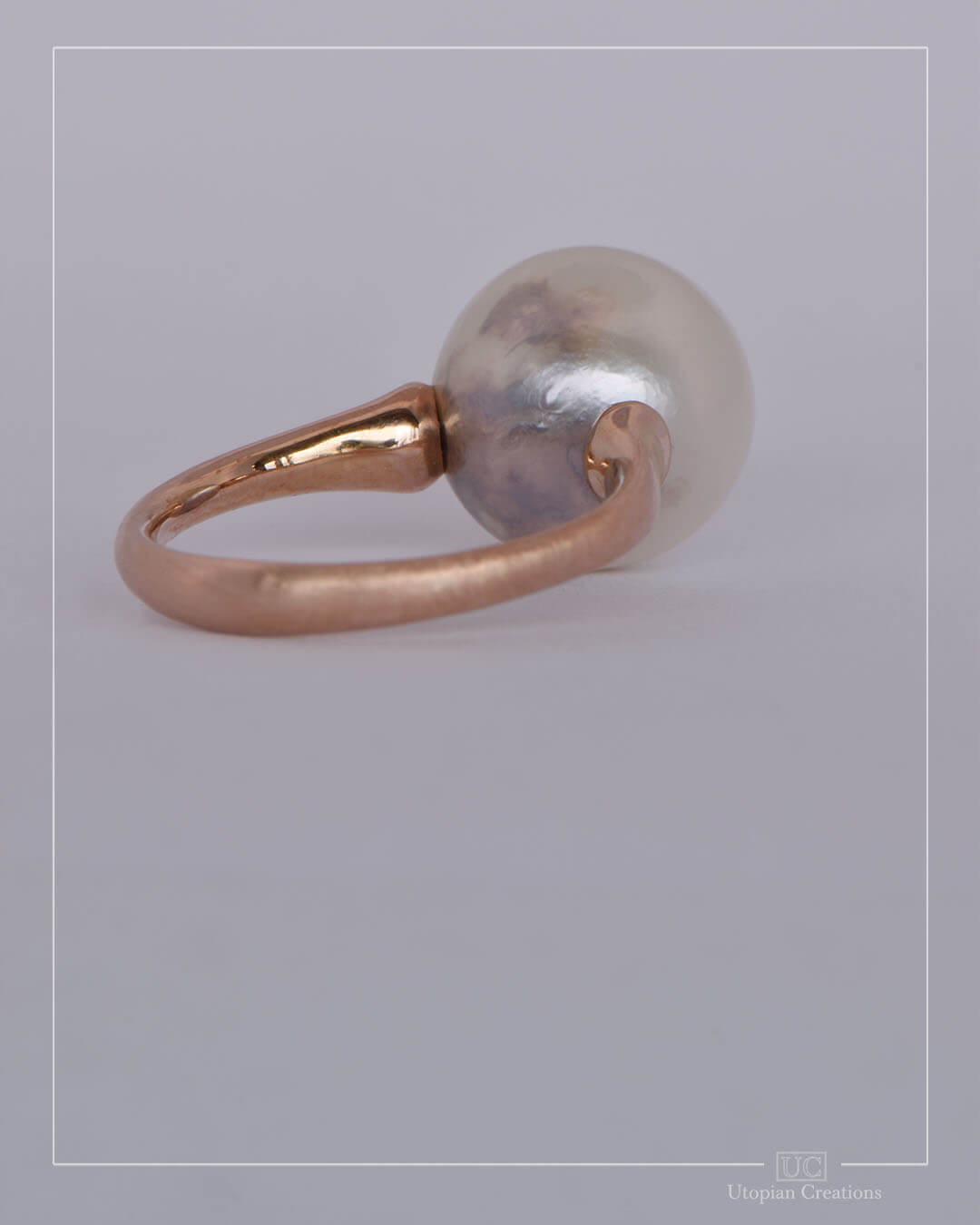 Klaia - Australian South Sea Pearl and Australian Rose Gold Ring