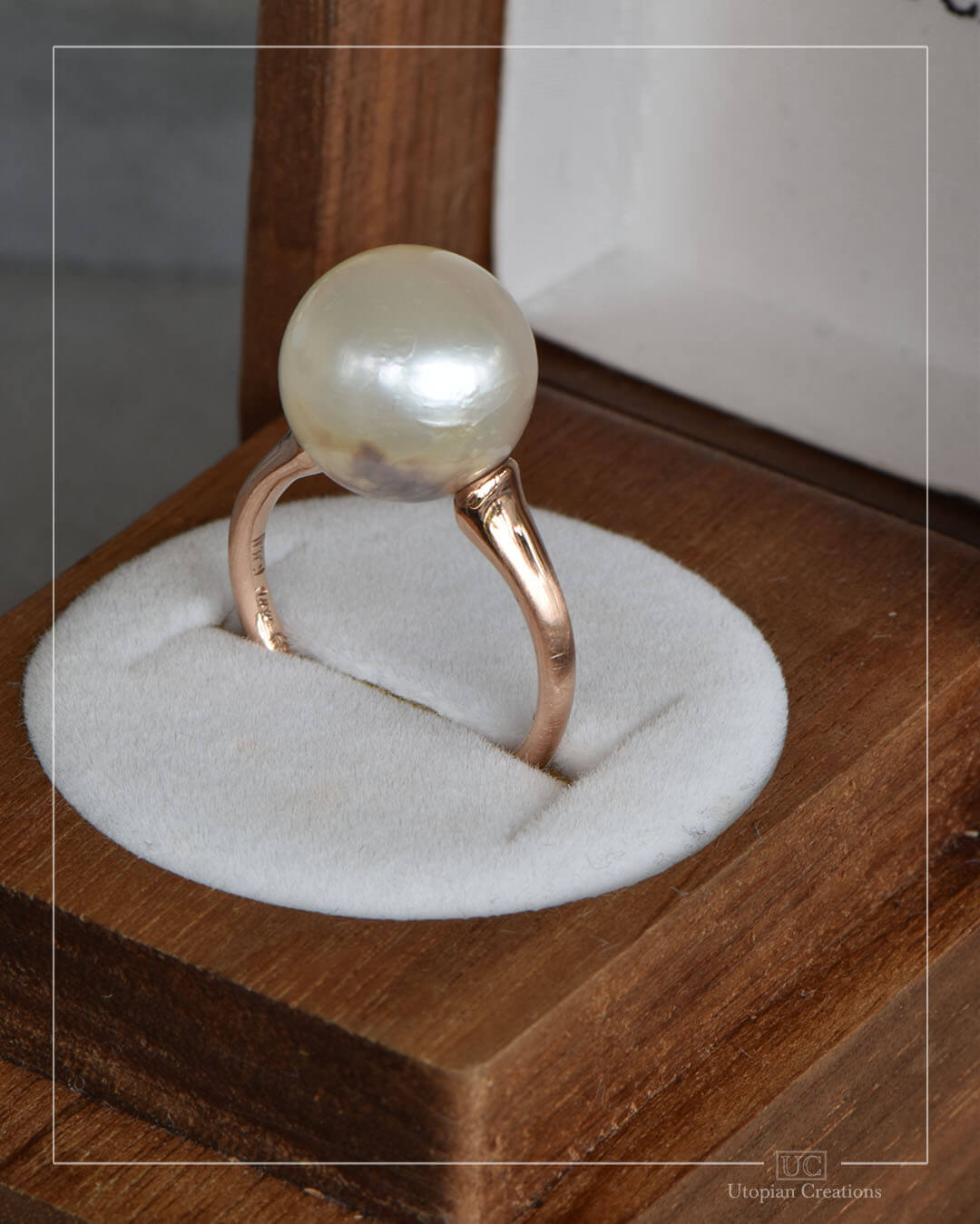 Klaia - Australian South Sea Pearl and Australian Rose Gold Ring