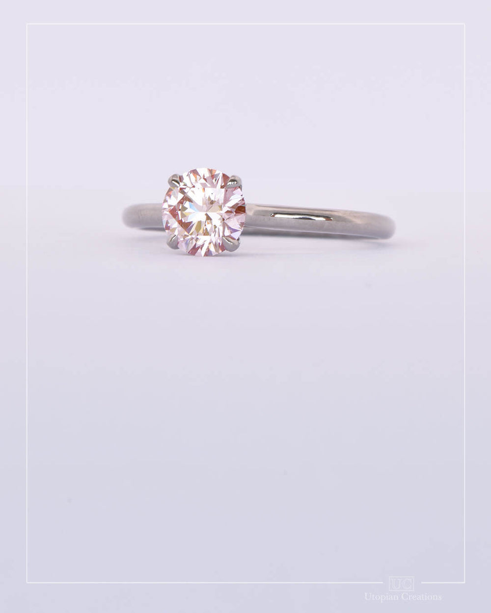 Lior - Pink Lab Diamond with peach undertones