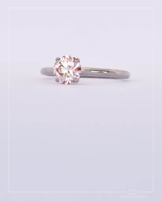 Lior - Pink Lab Diamond with peach undertones