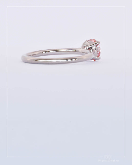 Lior - Pink Lab Diamond with peach undertones