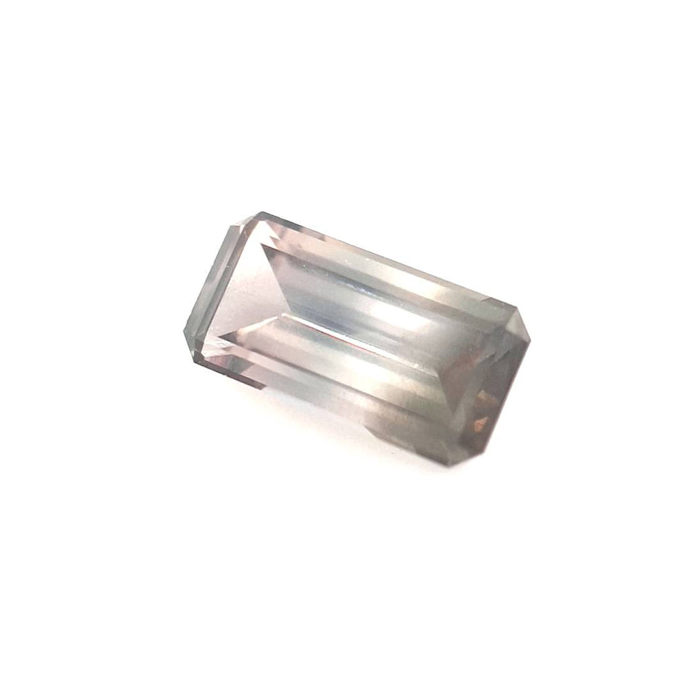 0.80ct Australian Sapphire, Pink and Brown Parti - Emerald Cut