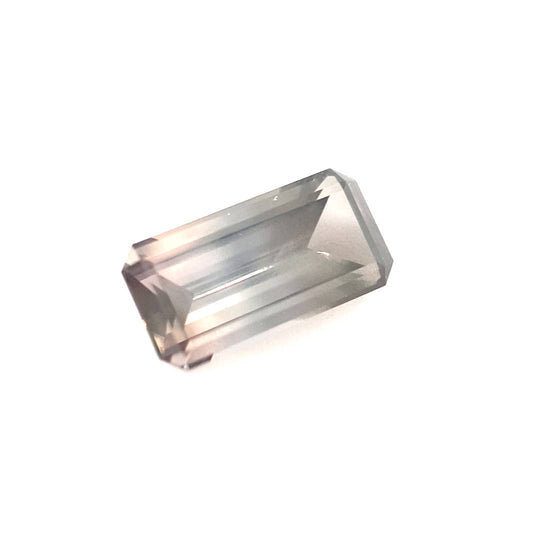 0.80ct Australian Sapphire, Pink and Brown Parti - Emerald Cut