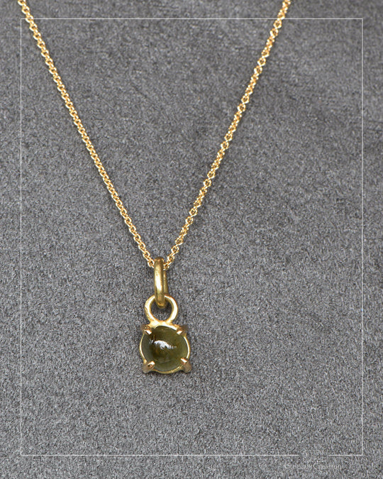Green Sapphire - 18k Yellow Gold - Poppy