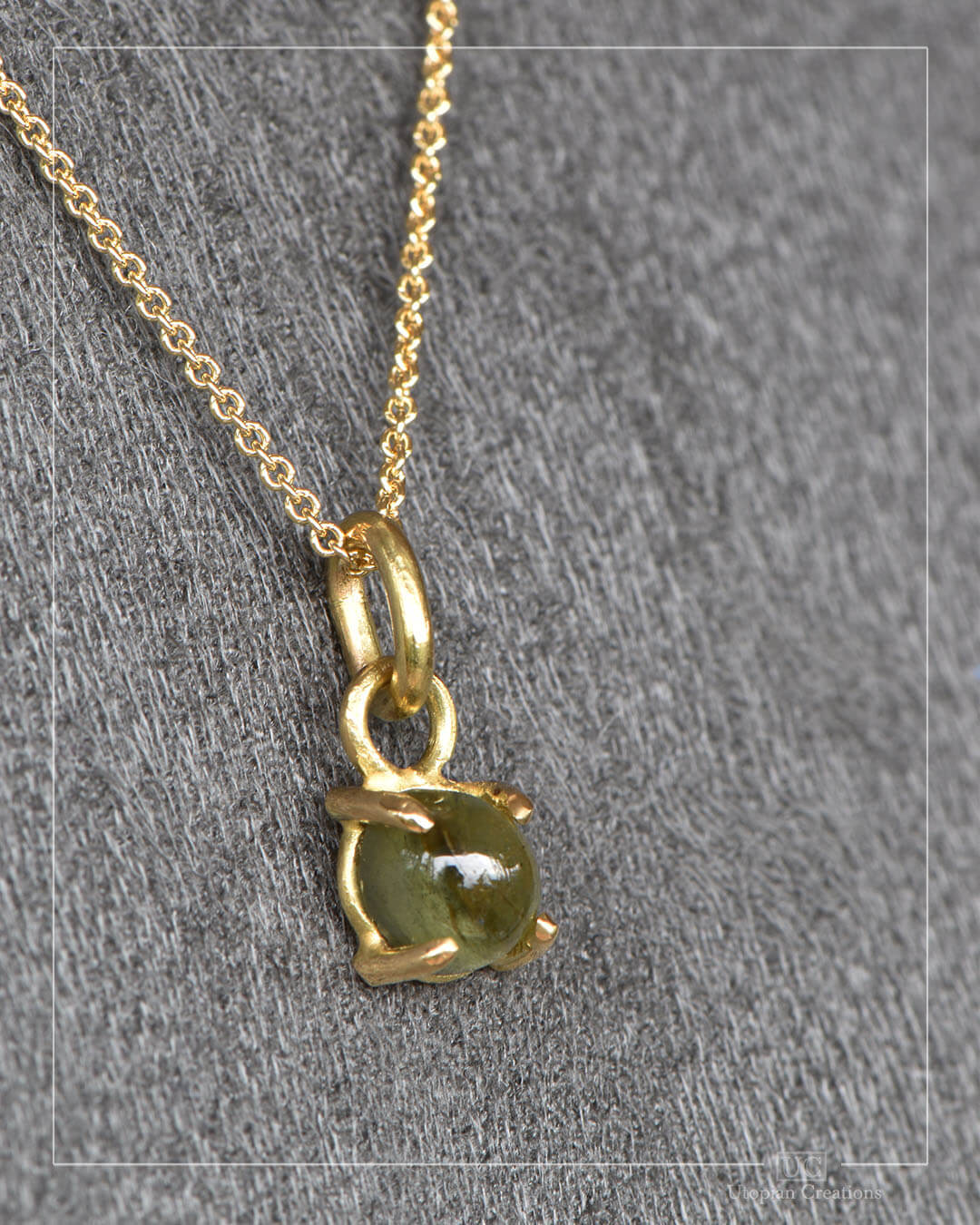Green Sapphire - 18k Yellow Gold - Poppy
