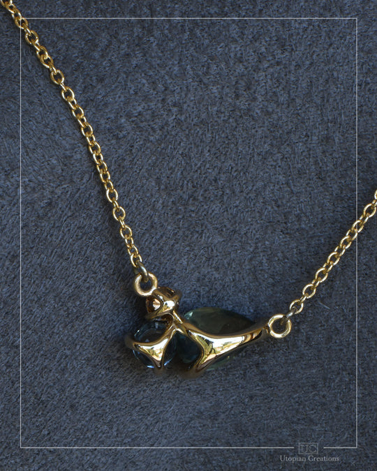 Rosa - Acacia Cluster Pendant - Sapphire, Argyle Champagne Diamond