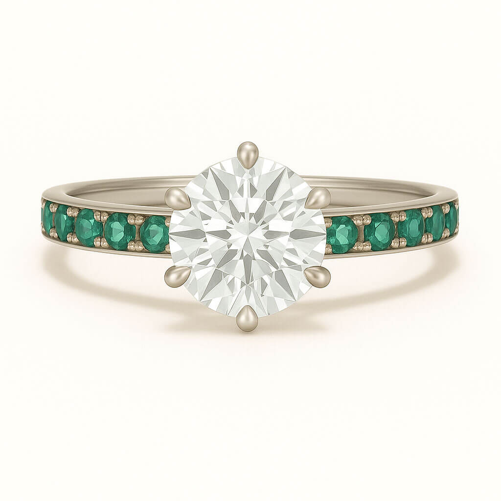 Hibiscus - Ring Only, Choose The Main Gemstone Separately