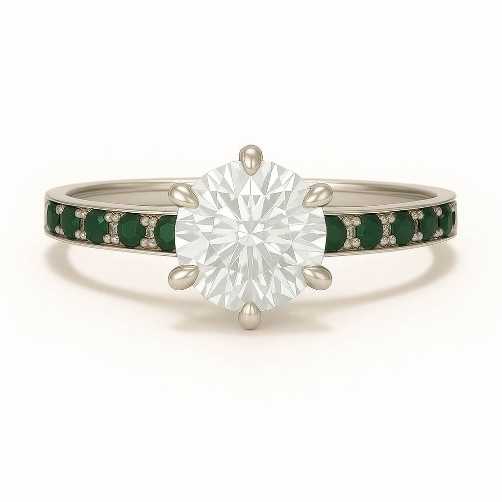 Hibiscus - Ring Only, Choose The Main Gemstone Separately