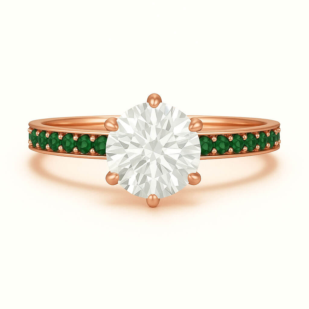 Hibiscus - Ring Only, Choose The Main Gemstone Separately