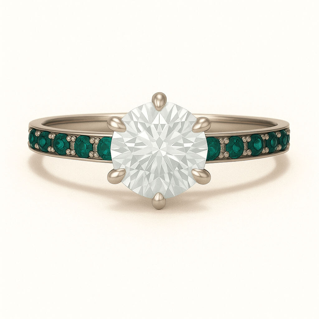 Hibiscus - Ring Only, Choose The Main Gemstone Separately