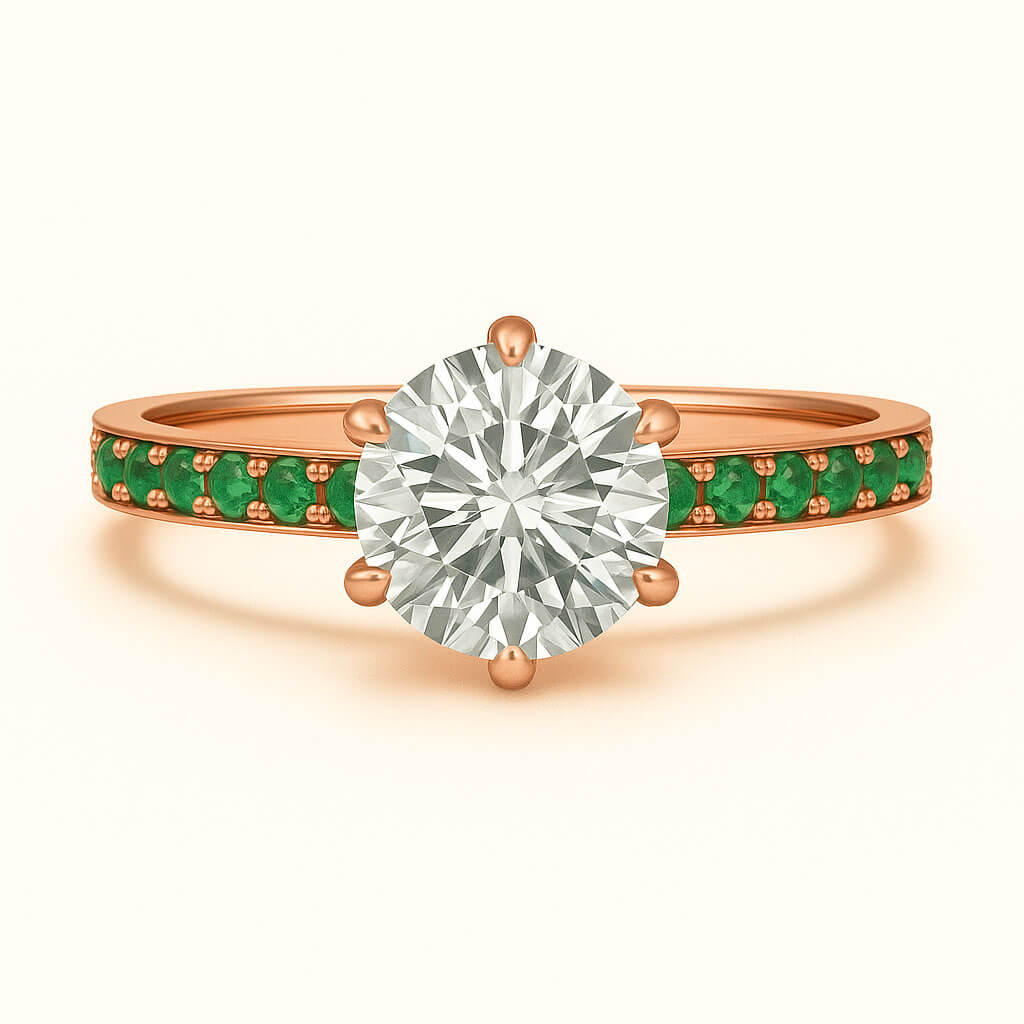 Hibiscus - Ring Only, Choose The Main Gemstone Separately