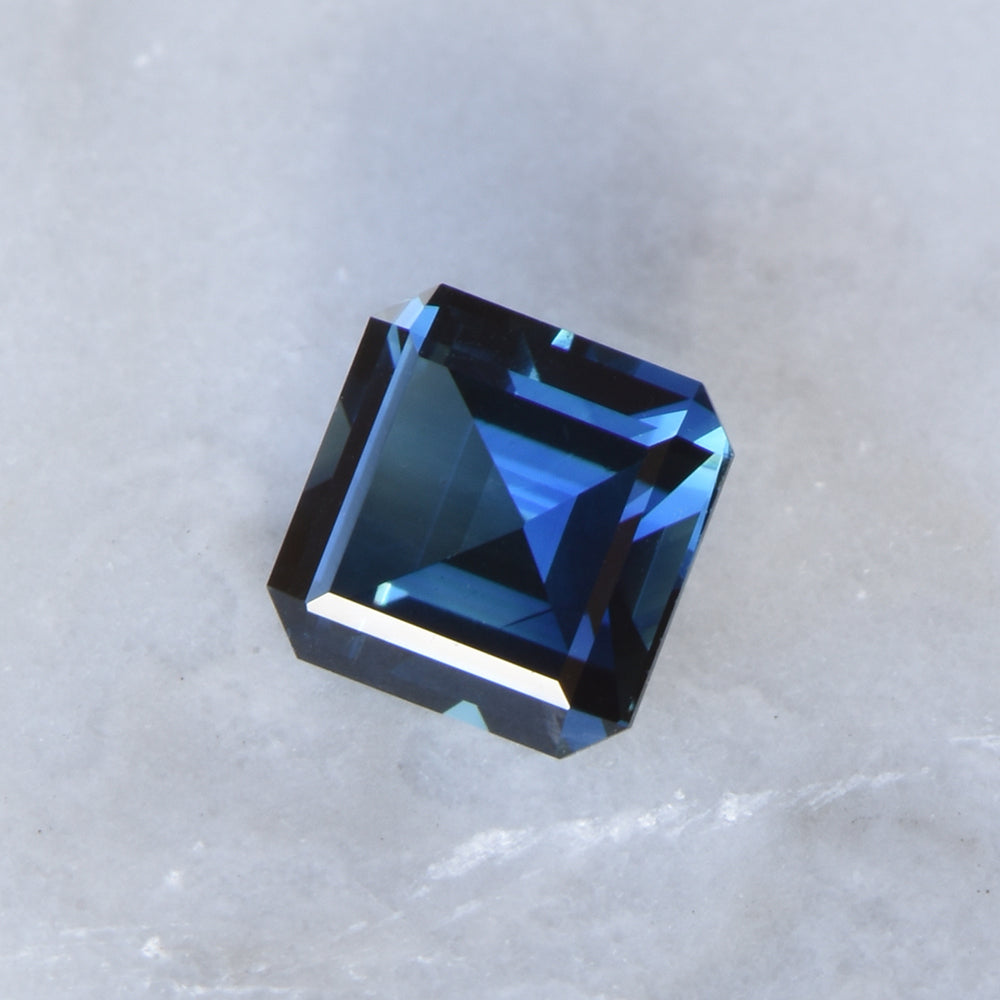 Queensland Sapphire – 1.46ct Square Emerald Cut, Blue