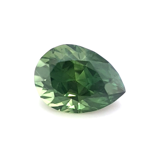 Queensland Sapphire – 1.60ct Pear Cut, Parti Green, Blue