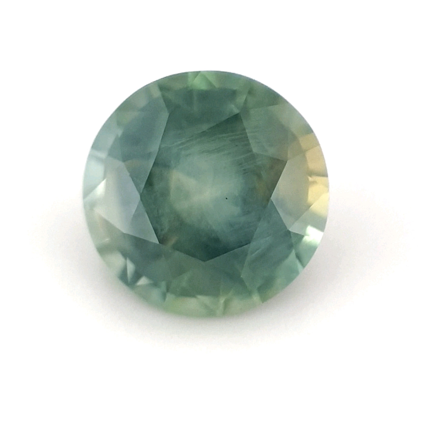 Montana Sapphire – 2.41ct Round Cut, Opalescent Parti, Teal, Orange