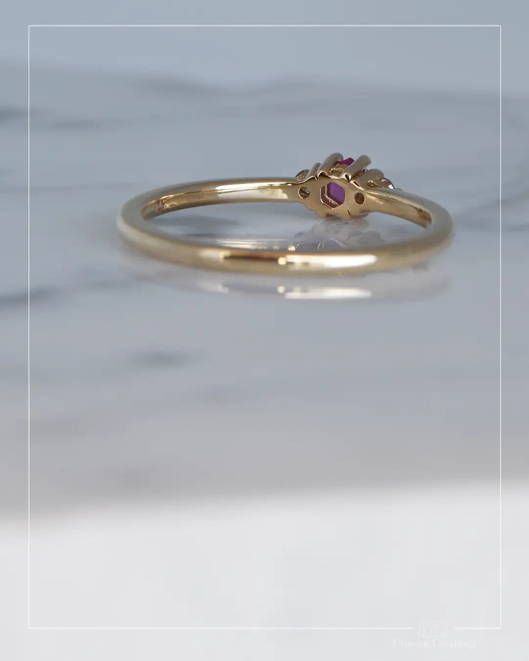 Solene - Ruby Mozambique  and Australian Diamond Trilogy - Aster Collection