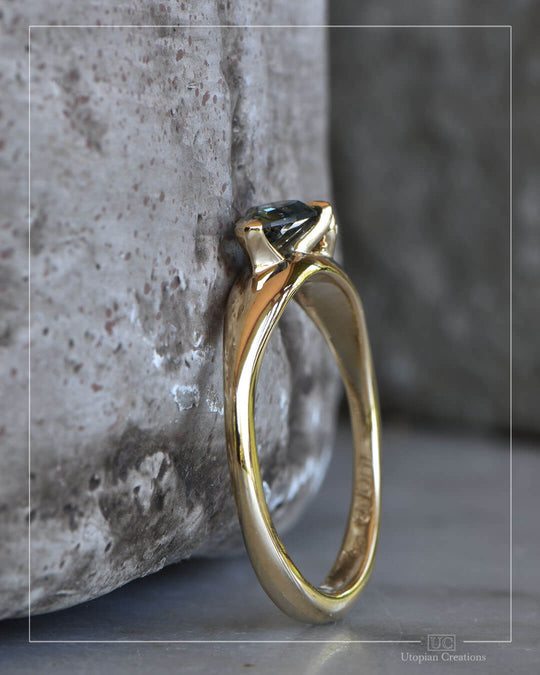 Thea - Australian Sapphire and Lab Diamond Toi et Moi Ring