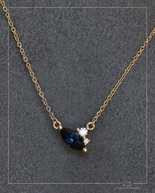 Thistle - Acacia Cluster Pendant - Sapphire, Diamond