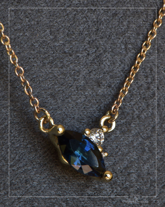 Thistle - Acacia Cluster Pendant - Sapphire, Diamond