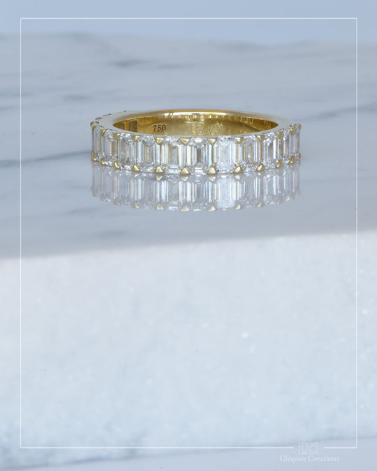 Neoma - Lab Diamond 3/4 Eternity Ring - Yellow gold
