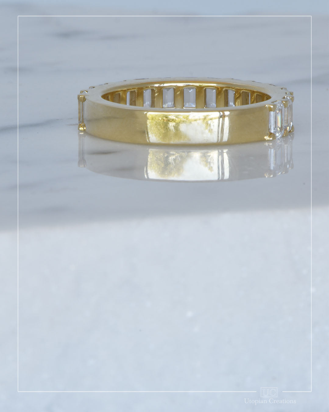 Neoma - Lab Diamond 3/4 Eternity Ring - Yellow gold