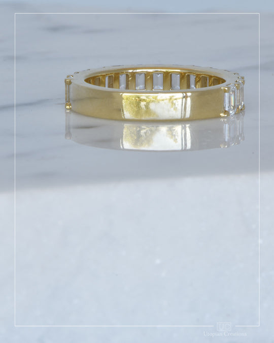 Neoma - Lab Diamond 3/4 Eternity Ring - Yellow gold