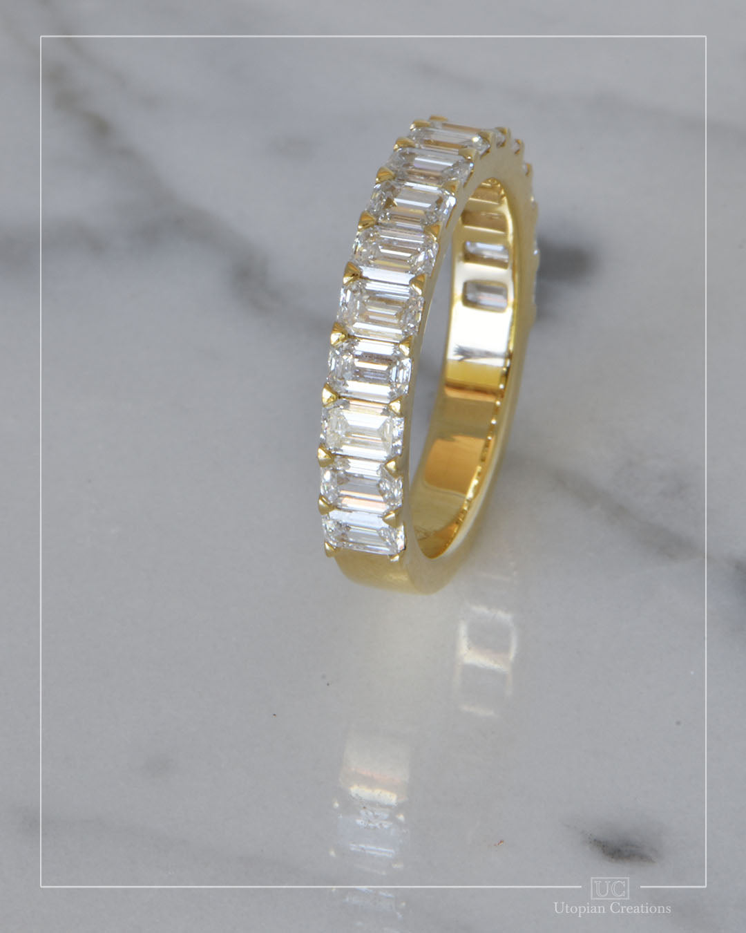 Neoma - Lab Diamond 3/4 Eternity Ring - Yellow gold
