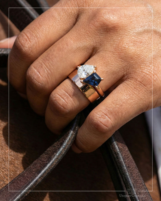 Maisie – Toi et Moi Australian Sapphire &amp; Diamond Ring