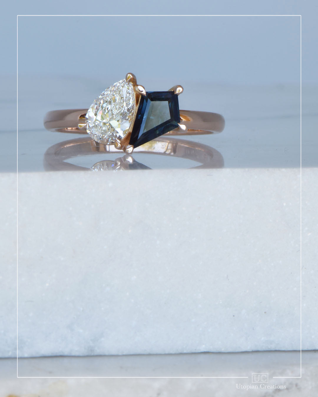 Maisie – Toi et Moi Australian Sapphire &amp; Diamond Ring