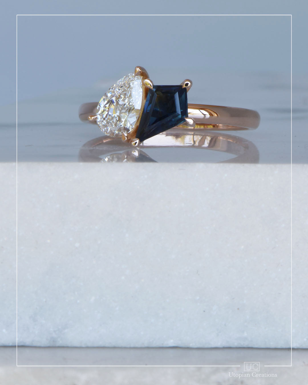 Maisie – Toi et Moi Australian Sapphire &amp; Diamond Ring