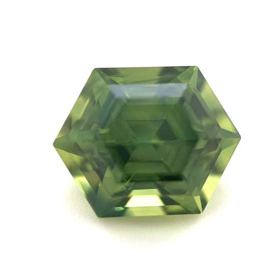 Queensland Sapphire - 1.80ct, Hexagon, Green