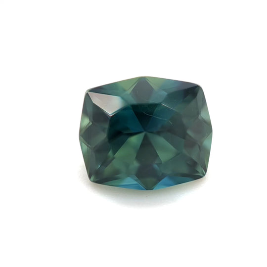 1.23ct Australian Sapphire, Teal, Parti - Modified Cushion Cut
